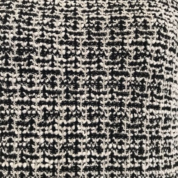 Max Studio Black White Cotton Tweed Sleeveless Parisian Chic Pullover Top - M - Picture 4 of 8